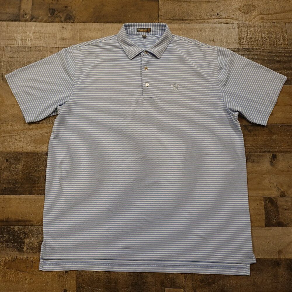 Peter Millar polo shirt summer comfort Hales Performance Jersey cottage blue XL
